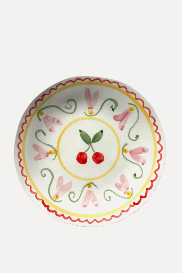 Cherry Fleur Dessert Plate from Willemien Bardawil