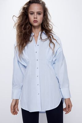 Poplin Shirt With Pleats, £25.99 | Zara