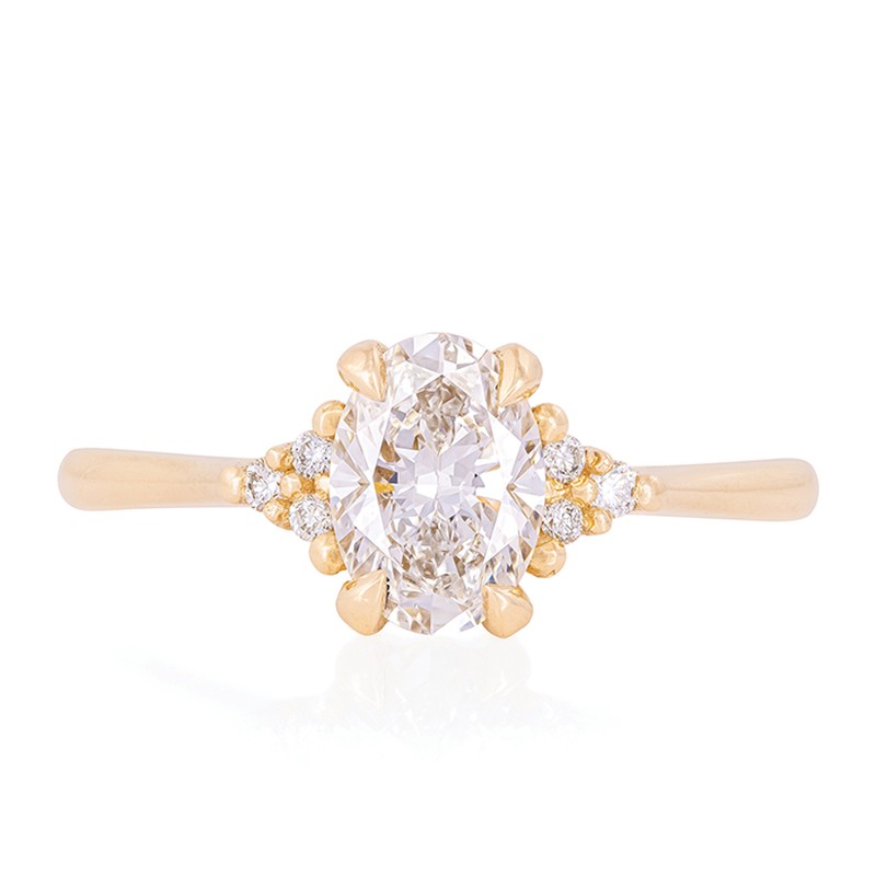 Dewlight 14k Polished Gold Lab-Grown Diamond Ring