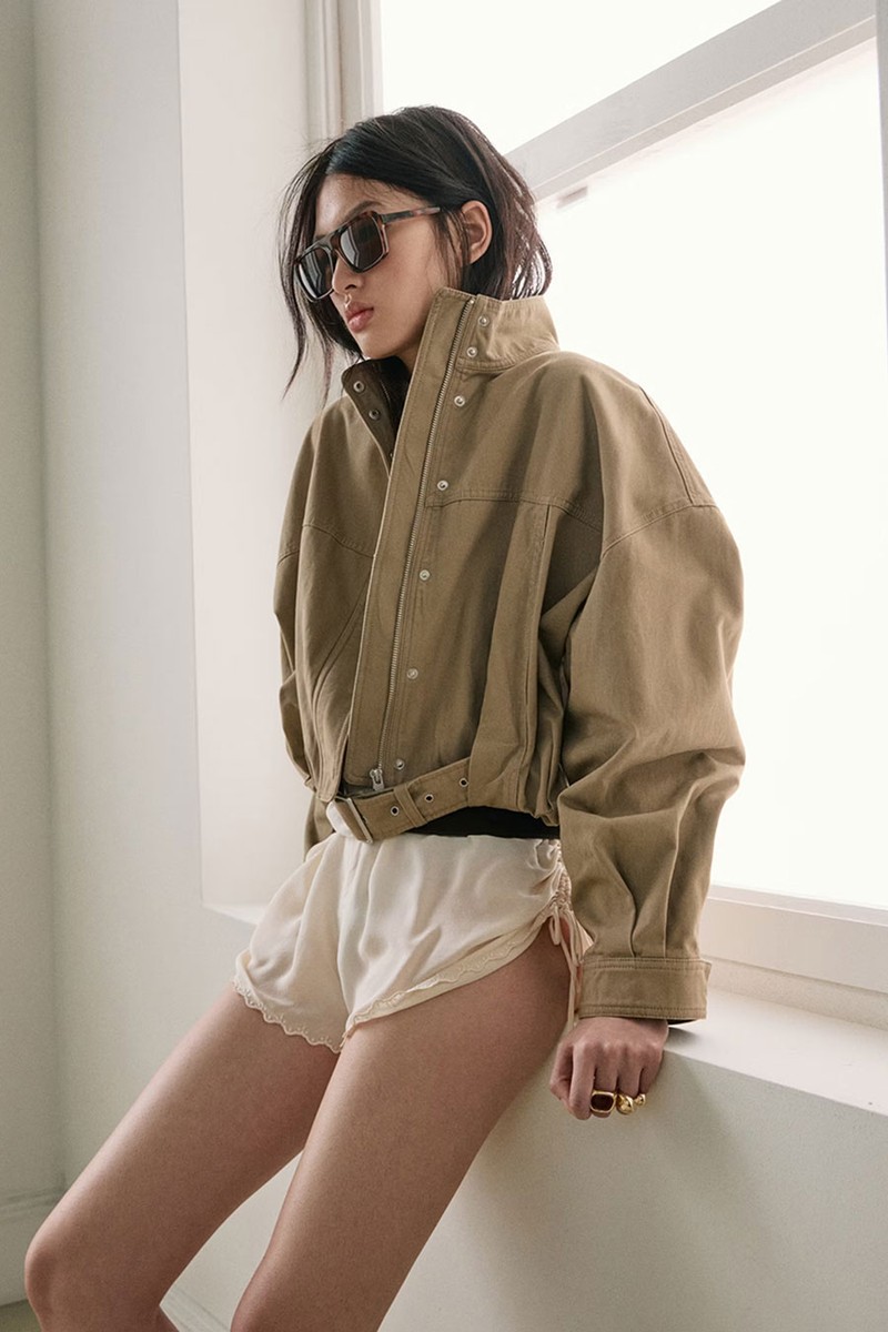 Denim Jacket With Belt from Mango