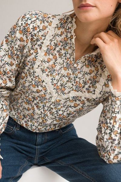 Floral Print Cotton Shirt from La Redoute