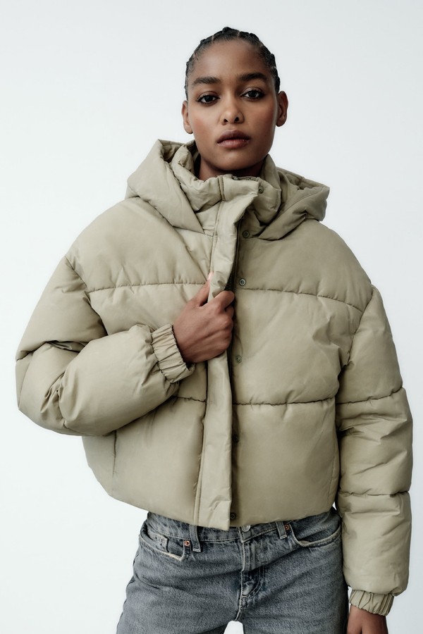 Faded-Effect Puffer Anorak from Zara