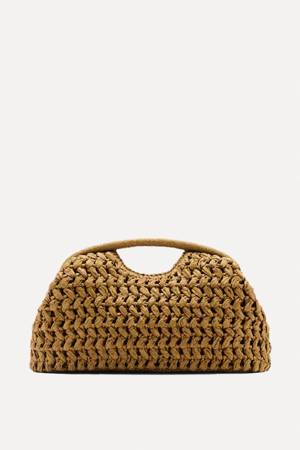 Natural Fiber Clutch Bag from Mango