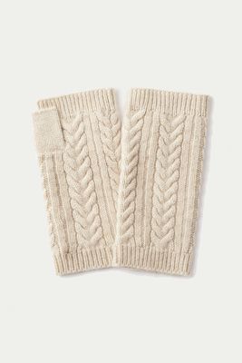 Cable Knit Gloves from Soft Goat