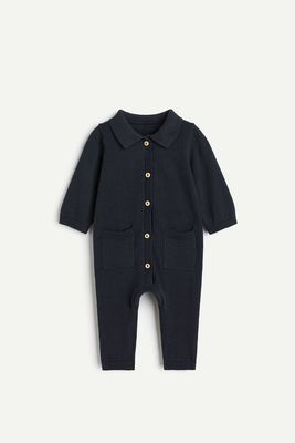 Knitted Cotton Romper Suit from H&M