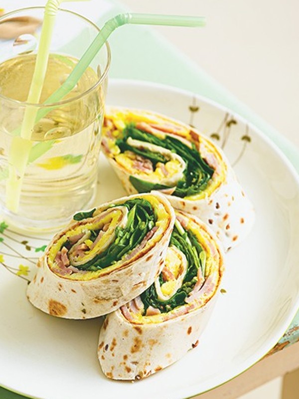 Omelette Wraps with Honey Roast Ham