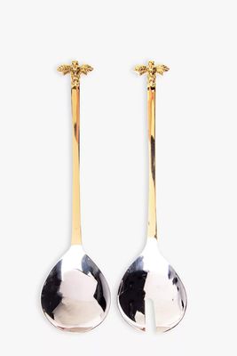 Stainless Steel Bee Salad Servers from Selbrae House