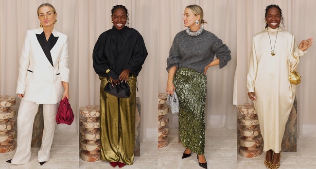 Festive Outfit Inspo: Party Dresses, Sequin Skirts & Women’s Suits