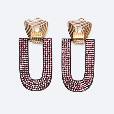 Rhinestone Earrings from Uterque