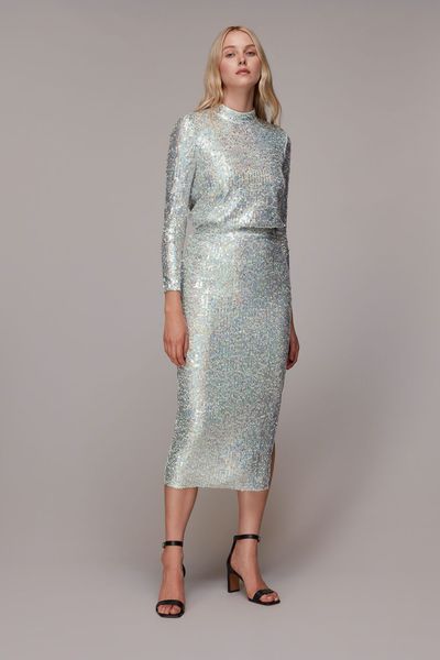 Sequin Column Skirt