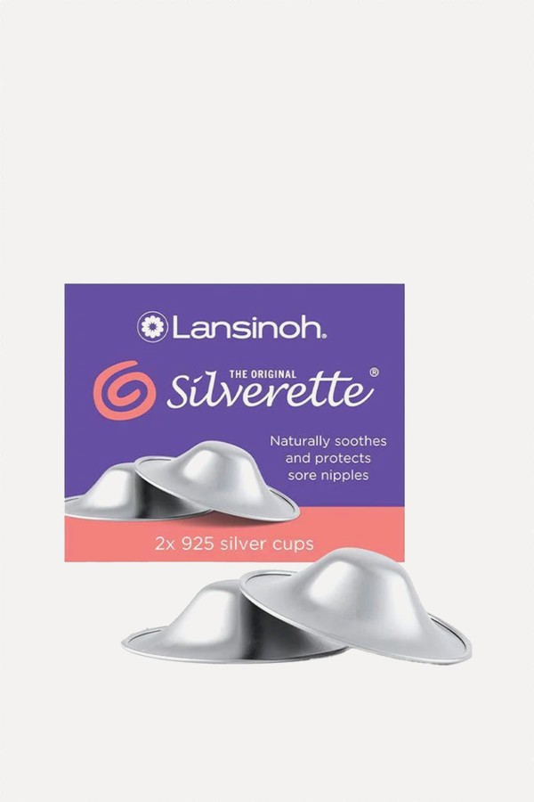 Set Of 2 Silver Nursing Cups from Lansinoh