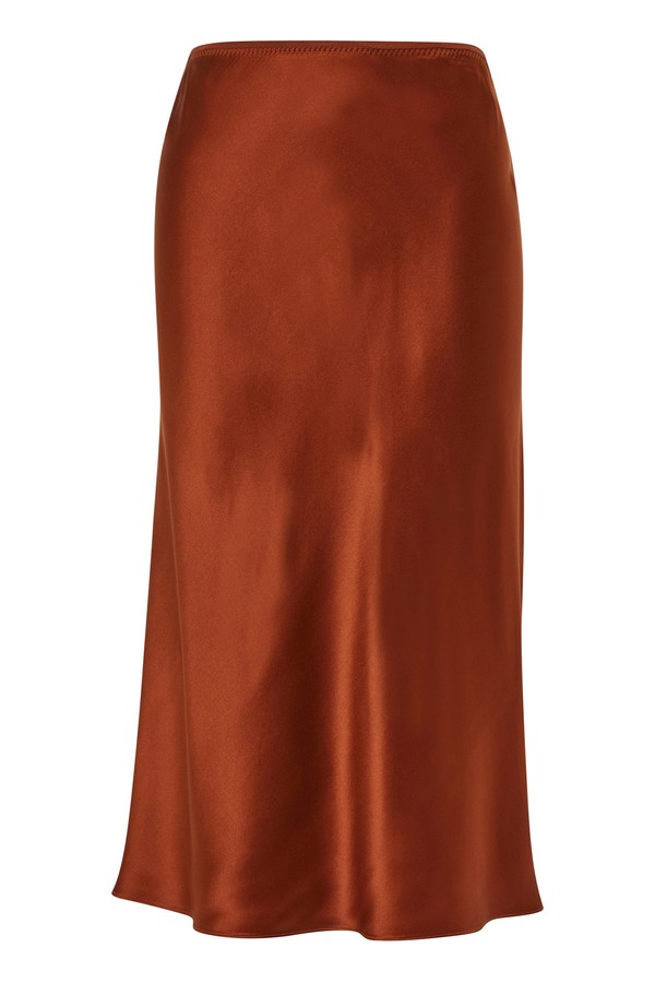 Isaak Silk Satin Midi Skirt from Joseph