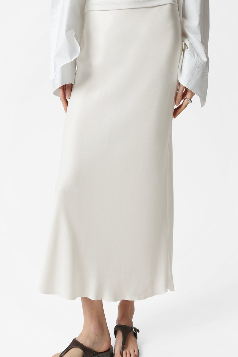 Satin Midi Skirt