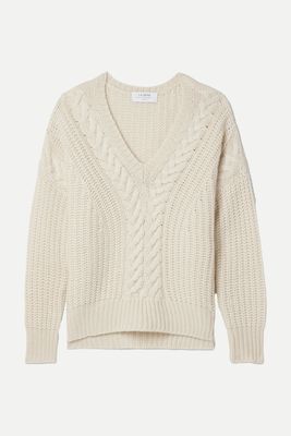 Scotia Cable-Knit Cashmere Sweater from La Ligne