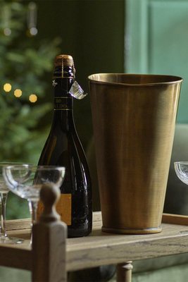Lena Brass Champagne Cooler, £79 | Rowan & Wren
