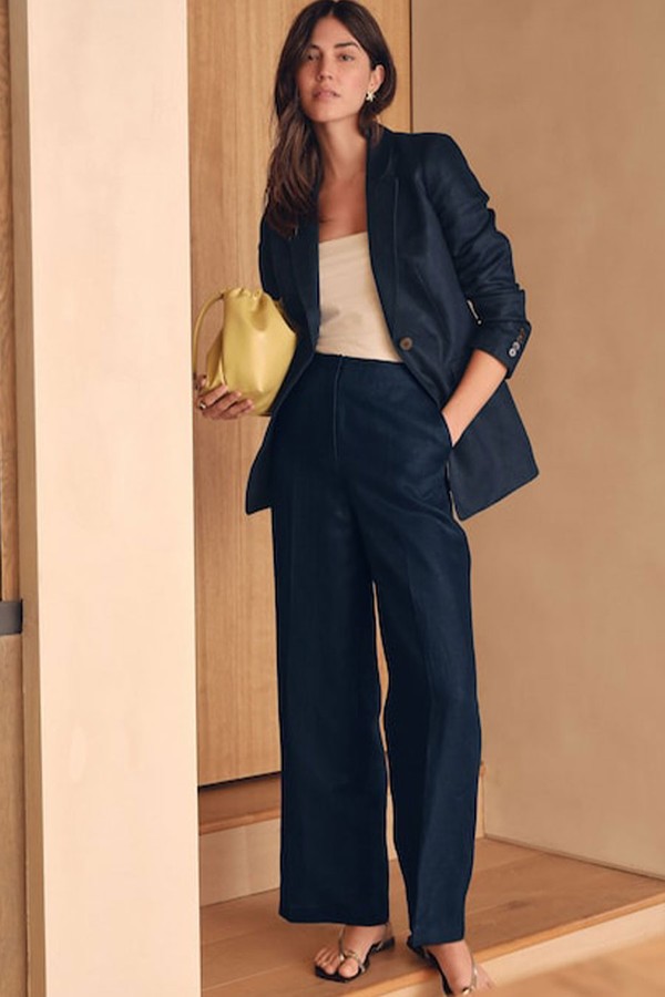 Navy N Premium 100% Linen Blazer from Next