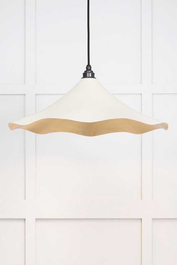 Smooth Brass Flora Pendant Light from Willow & Stone