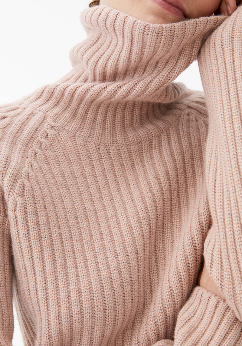 High-Neck Cashmere Blend Jumper