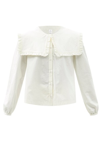 Melanie Frilled-Collar Cotton-Poplin Blouse from Molly Goddard