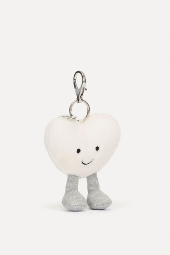 Amuseables Cream Heart Bag Charm