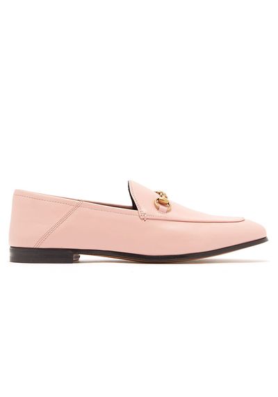 Brixton Collapsible-Heel Leather Loafers from Gucci