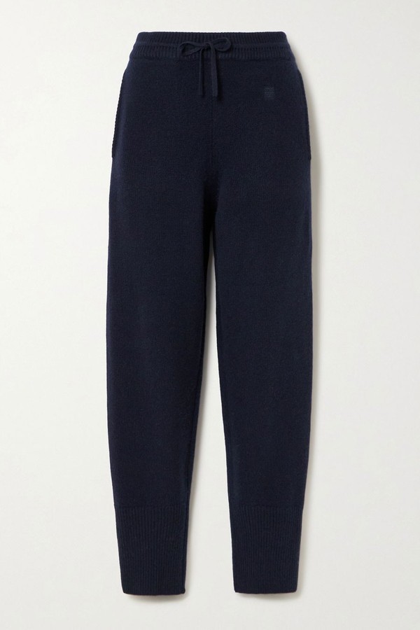 Embroidered Cashmere Tapered Track Pants from Toteme