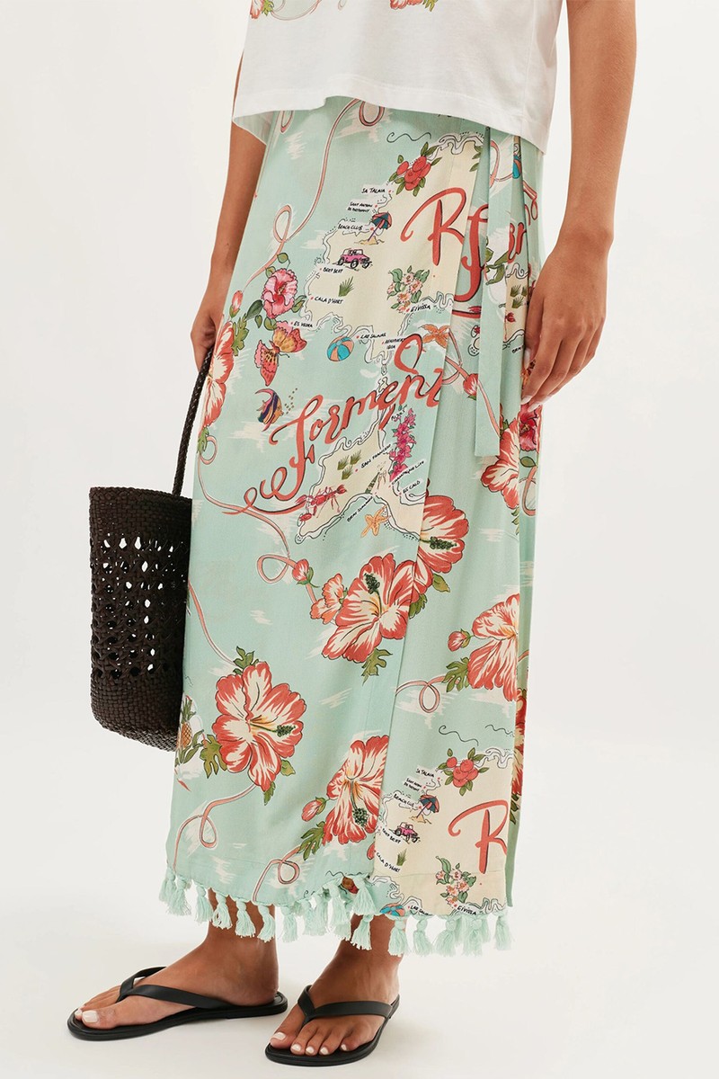 Parisa Midi Skirt from Rixo x Billie Bhatia