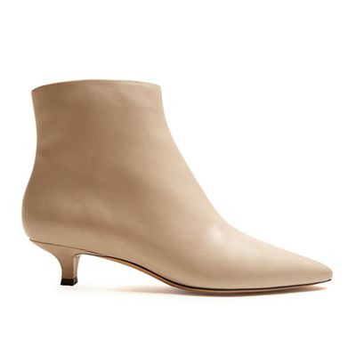 Point Toe Leather Ankle Boots from The Row