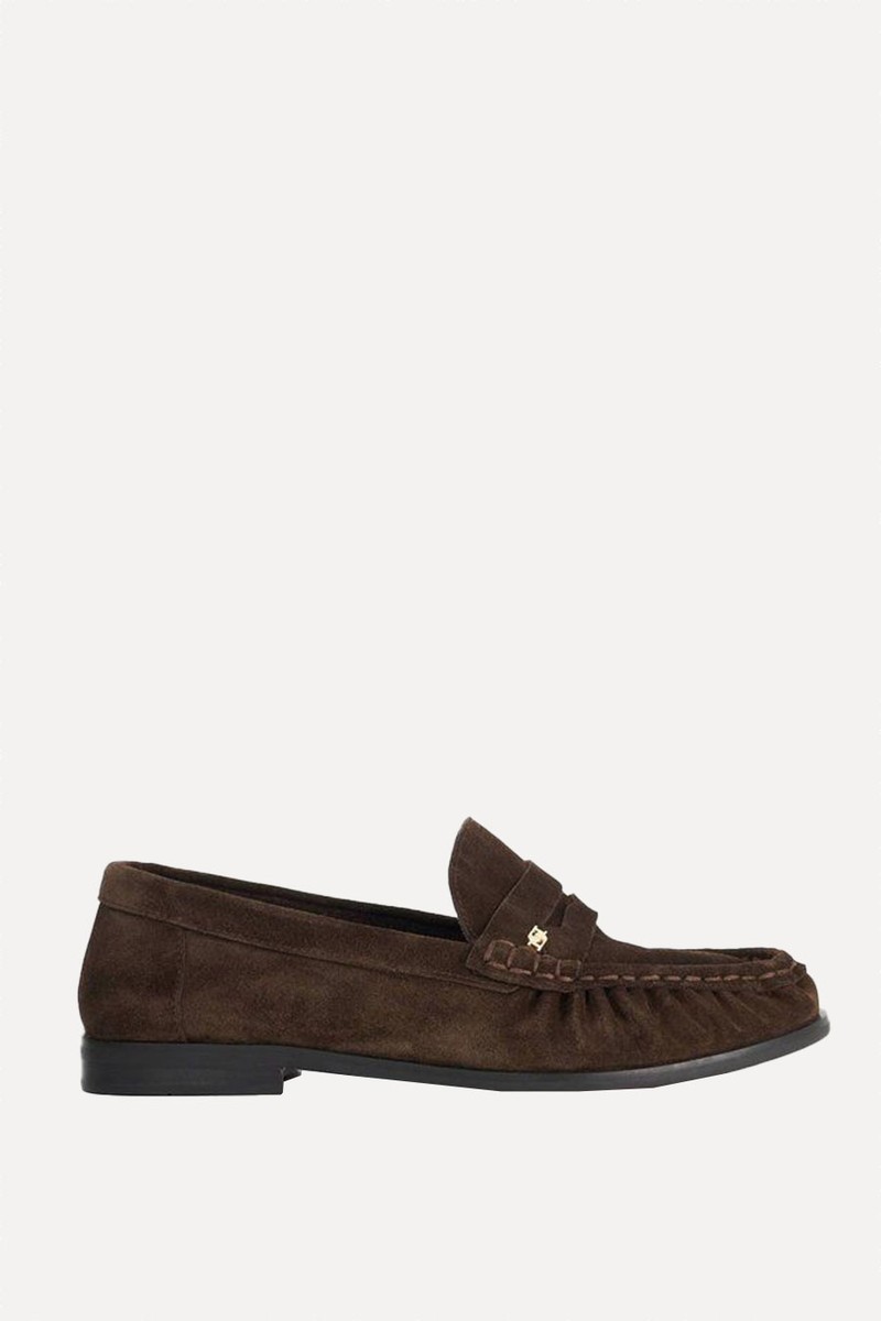 Grisella Suede Slip On Ruched Toe Loafers from Dune London
