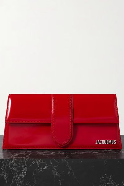 Le Bambino Long Patent-Leather Shoulder Bag from Jacquemus