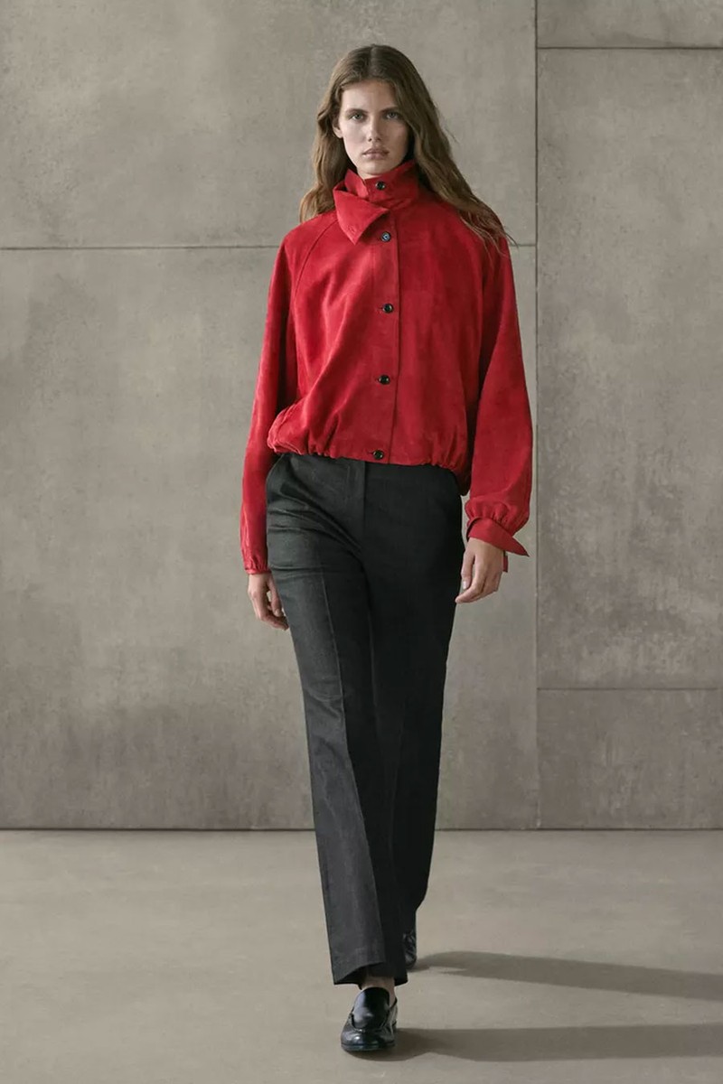 Suede Leather Bomber Jacket