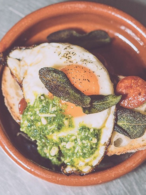 Sage Fried Eggs & Chorizo