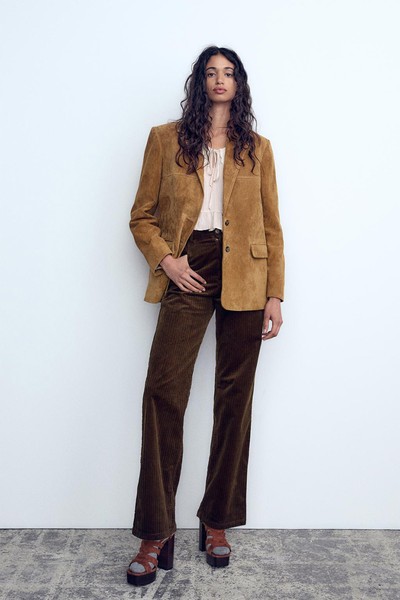 Straight Fit Corduroy Trousers from Zara