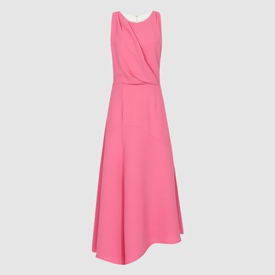 Bow Detail Midi Dress Pink from Reiss