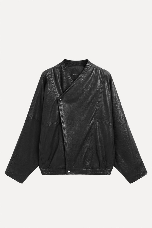 Leather Bomber Jacket from Massimo Dutti