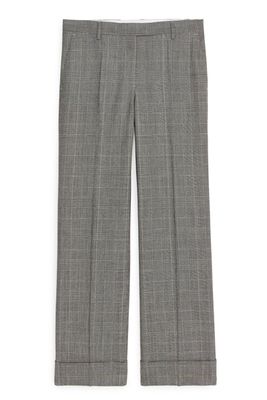 Checked Wool Blend Trousers from Arket