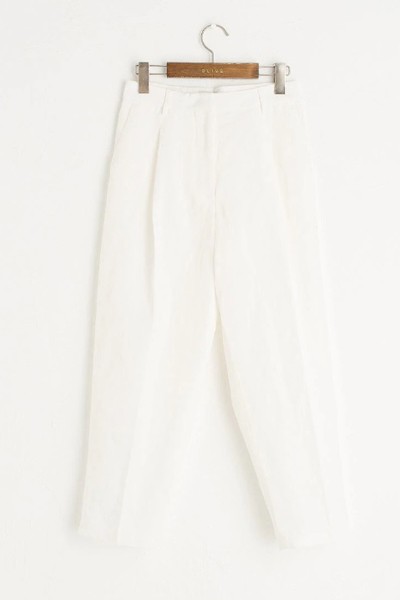 Mona Linen Pintuck Trousers from Olive 