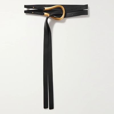 Double-Strap Leather Belt from Bottega Veneta