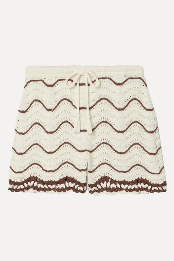 Aicha Striped Knitted Cotton Shorts from Cara Cara