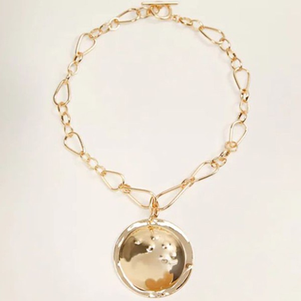 Metal Pendant Necklace from Mango