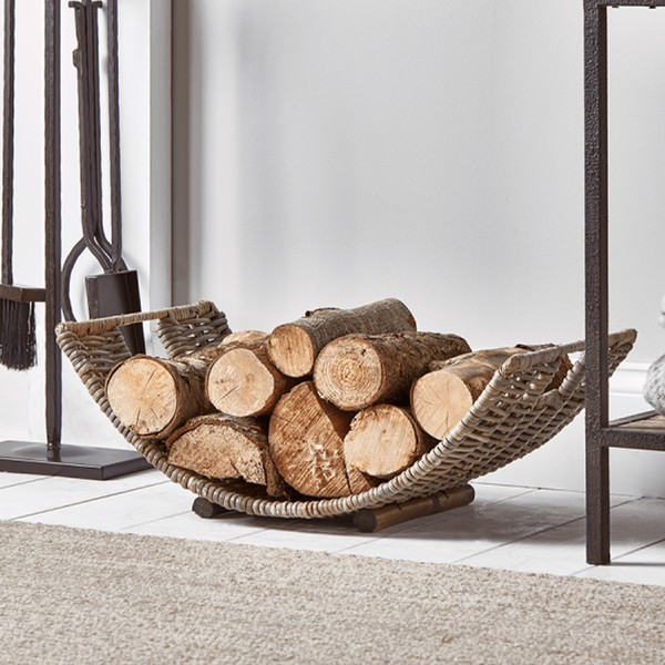 Round Rattan Log Basket from Cox & Cox