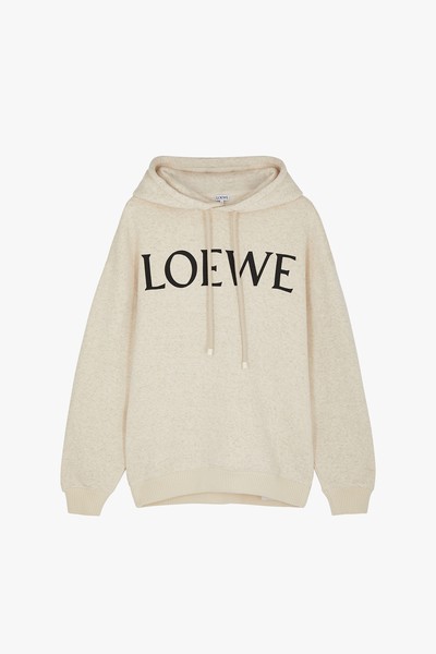 Logo-Print Hooded Cotton-Blend Sweatshirt from Loewe 