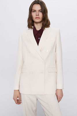 Double-Breasted Buttoned Blazer from Zara