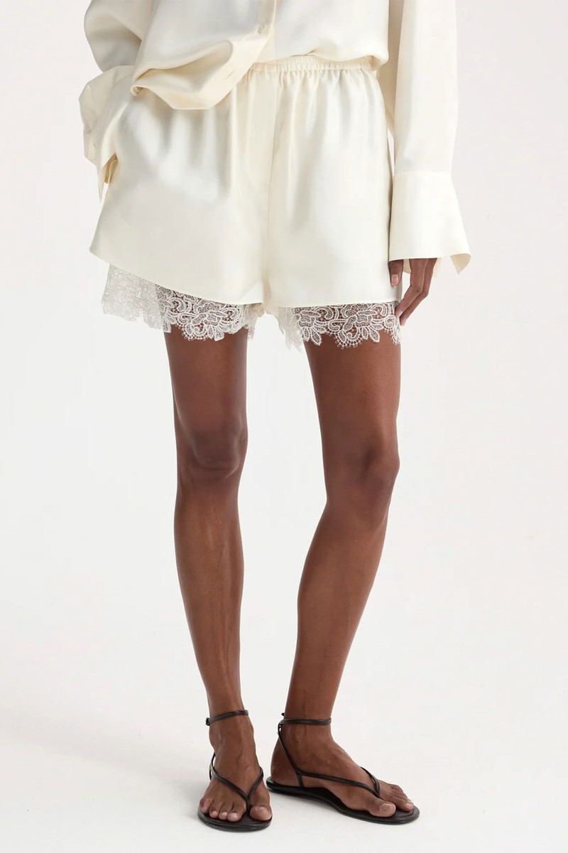 Lace Silk Shorts from Rôhe