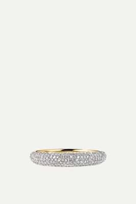 Pavé Diamond Thin Dôme Ring