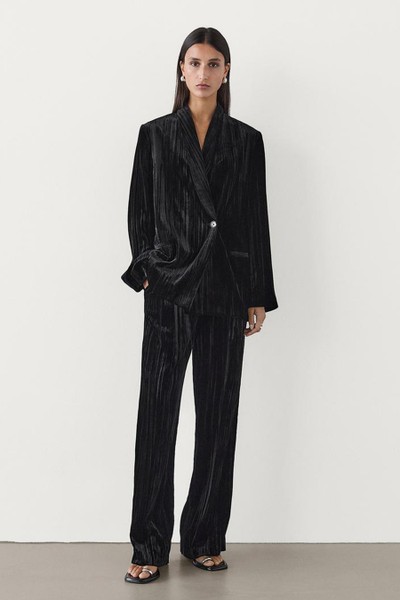 Crushed Velvet Blazer from Massimo Dutti