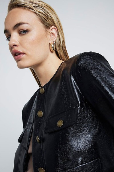 Faux Leather Trophy Jacket from River Island