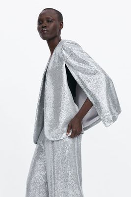 Sparkly Cape With Vents from Zara