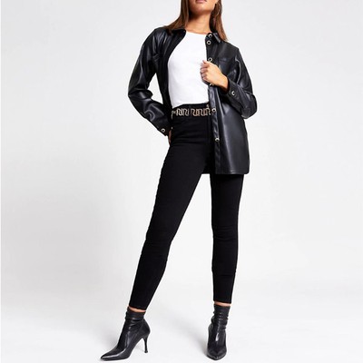 Black Hailey High Rise Denim Jeans