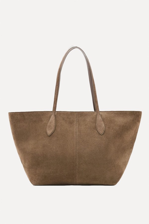Suede Shopper Bag from Mango
